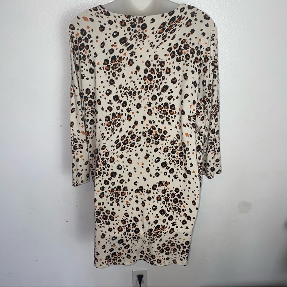 Chicos cheetah print white tunic length top size medium - Picture 4 of 6